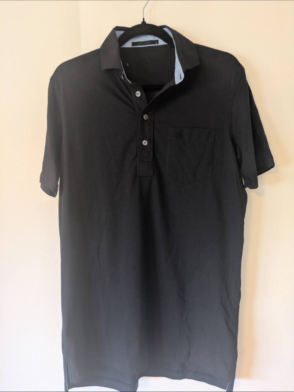 Greyson Black Short-Sleeve Polo with Chest Pocket- Sm (NWOT)